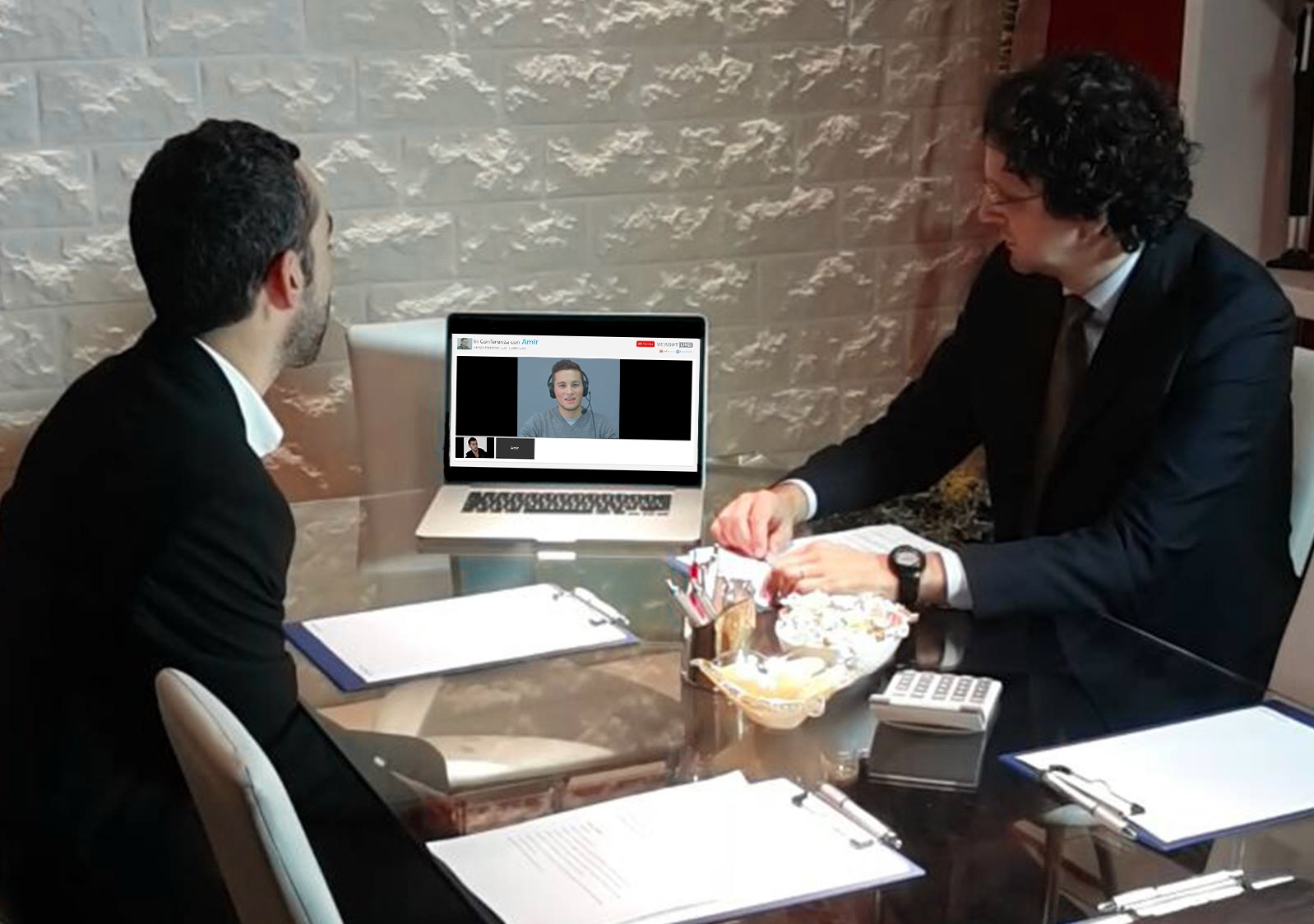 Immagine simulazione videointerprete cliente e avvocato